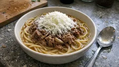 だしで煮るスパゲッティ。クレタ島の家庭料理「シズーマ」を山羊肉で作る