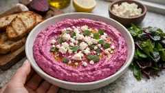 焼きビーツの甘みが引き立つ、フェタのチロカフティ風ホイップディップ（作り置きOK）