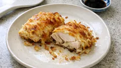 衣いらずでカリホク食感:鶏むね肉の「じゃがいも包み」をフライパンで揚げ焼きに