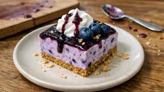 火を使うのは少しだけ。ブルーベリー×クリームチーズの濃厚ひんやり冷製ケーキ