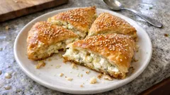 トースターで15分、ティロピタ風チーズパイ——ボウルで混ぜて焼くだけ