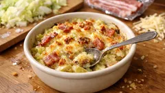 ホワイトソース不要：白菜とベーコンのチーズ焼き（グラタン風）をフライパン＋レンジで