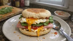 フライパン1つでカフェ気分：とろ卵×チーズのワンパンサンド（マフィンでも食パンでも）