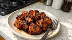 炊飯器で揚げない大学芋：デーツシロップでコクのあるやさしい甘さに