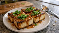 トースターで10分、厚揚げの味噌ピーナッツ焼き—甘じょっぱだれでご飯がすすむ