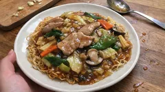 レンジだけで完成、包丁いらずのあんかけ焼きそば—カット野菜でとろみもだまになりにくい