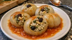 丸ごと玉ねぎで包む、ヴィーガン詰め物の蒸し焼き―とろ甘オニオンロールの作り方