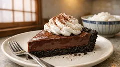 焼いて冷やすだけ：クッキー土台の濃厚チョコクリームタルト（23cm型）