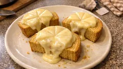 材料2つ、レンジで1分：６Ｐチーズのせバウムクーヘンの甘じょっぱおやつ