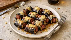 レンジ2分半でとろ旨「ナスドッグ」—ウインナー＆チーズで満足おかず