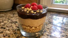 混ぜて冷やすだけ。ピーナッツバター×チョコの濃厚ムース（オーブン不要）